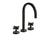 Kallista P25520-CR One Deck-Mount Roman Tub Bath Faucet, Gooseneck Spout, Cross Handles