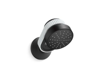 Kallista P30529-WC Bandeau Air-Induction Showerhead With Arm, White Carrara Band