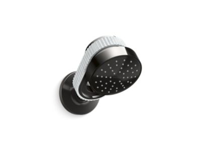 Kallista P30529-WC Bandeau Air-Induction Showerhead With Arm, White Carrara Band