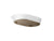 Kallista P30530-KHW Bandeau Rain Showerhead, White Argile Band