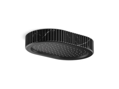 Kallista P30530-NM Bandeau Rain Showerhead, Nero Marquina Band