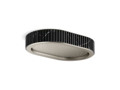 Kallista P30530-NM Bandeau Rain Showerhead, Nero Marquina Band