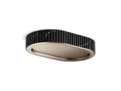 Kallista P30530-NM Bandeau Rain Showerhead, Nero Marquina Band