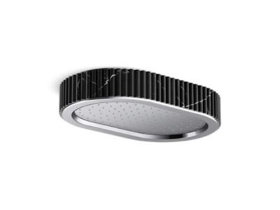 Kallista P30530-NM Bandeau Rain Showerhead, Nero Marquina Band