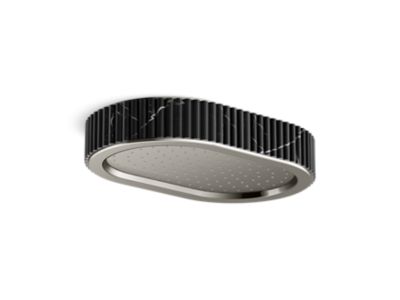 Kallista P30530-NM Bandeau Rain Showerhead, Nero Marquina Band