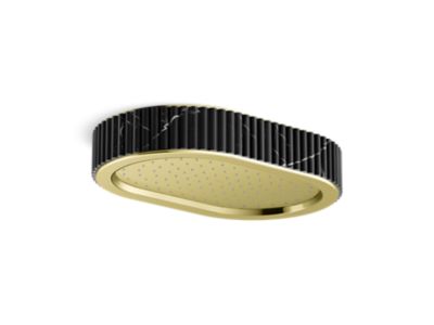 Kallista P30530-NM Bandeau Rain Showerhead, Nero Marquina Band
