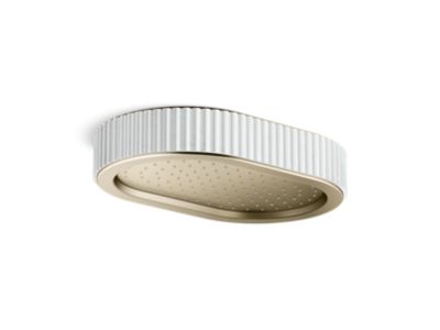 Kallista P30530-WC Bandeau Rain Showerhead, White Carrara Band - Parent