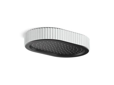 Kallista P30530-WC Bandeau Rain Showerhead, White Carrara Band