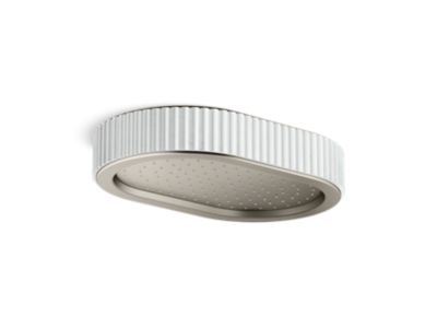 Kallista P30530-WC Bandeau Rain Showerhead, White Carrara Band