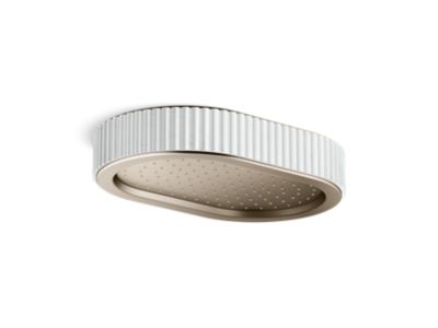 Kallista P30530-WC Bandeau Rain Showerhead, White Carrara Band
