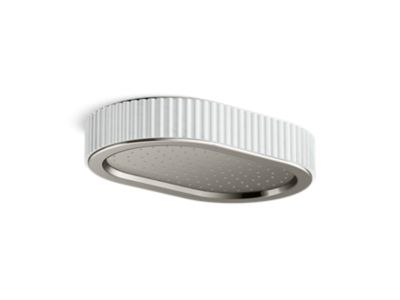 Kallista P30530-WC Bandeau Rain Showerhead, White Carrara Band