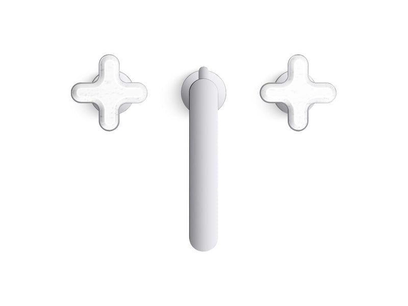 Kallista P32704-WC 002 Widespread Faucet White Carrera