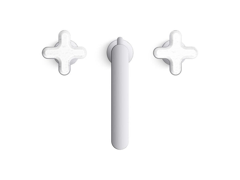 Kallista P32705-WC 002 Widespread Faucet Tall White Carrera