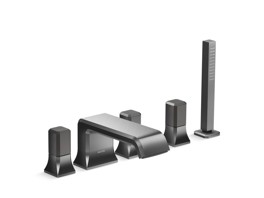 Kallista P32712-00 Bezel deck mount bath faucet with diverter and handshower