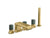 Kallista P32712-GTM Bezel deck mount bath faucet with diverter handshower gtm stone - Parent