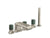Kallista P32712-GTM Bezel deck mount bath faucet with diverter handshower gtm stone