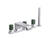 Kallista P32712-GTM Bezel deck mount bath faucet with diverter handshower gtm stone