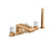 Kallista P32712-WC Bezel deck mount bath faucet with diverter handshower wc stone