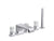 Kallista P32712-WC Bezel deck mount bath faucet with diverter handshower wc stone