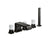 Kallista P32712-WC Bezel deck mount bath faucet with diverter handshower wc stone