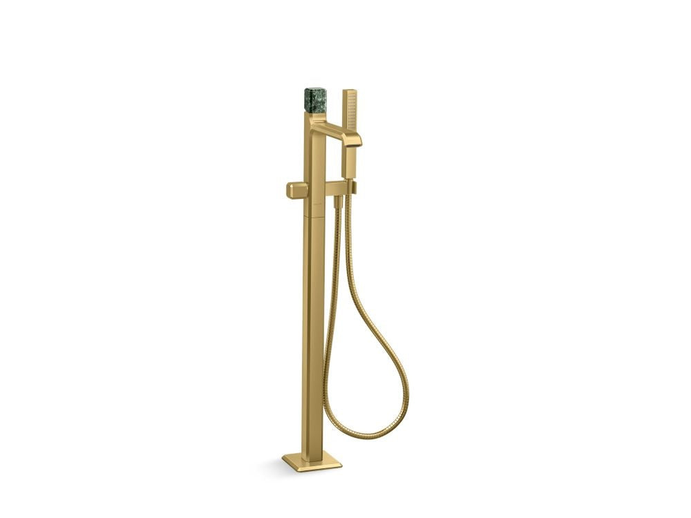 Kallista P32713-GTM Bezel floor mount bath faucet with handshower gtm stone - Parent