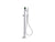 Kallista P32713-GTM Bezel floor mount bath faucet with handshower gtm stone