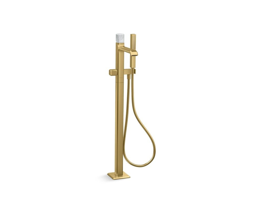 Kallista P32713-WC Bezel floor mount bath faucet with handshower wc stone - Parent