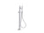 Kallista P32713-WC Bezel floor mount bath faucet with handshower wc stone