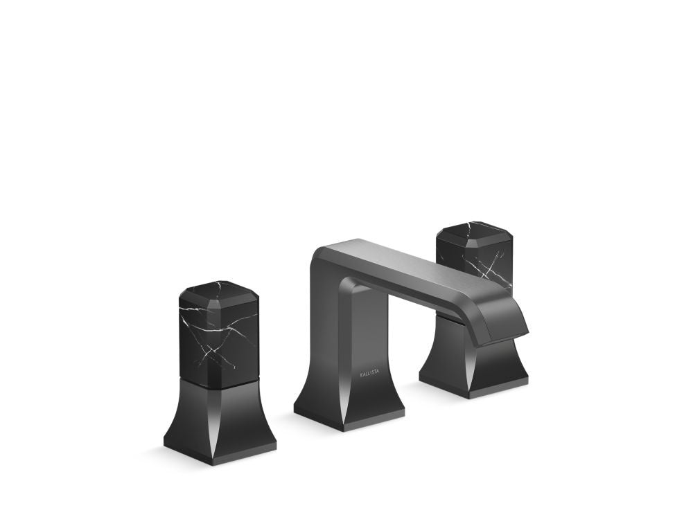 Kallista P33163-NM Bezel widespread faucet nero marquina stone
