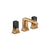 Kallista P33163-NM Bezel widespread faucet nero marquina stone