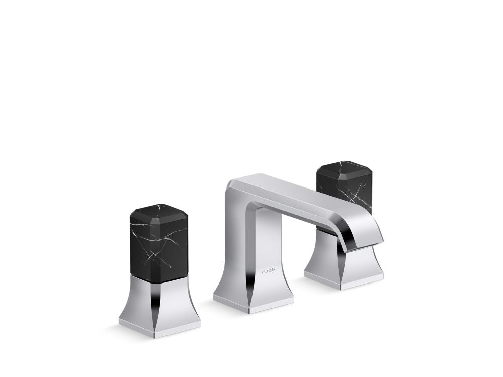 Kallista P33163-NM Bezel widespread faucet nero marquina stone