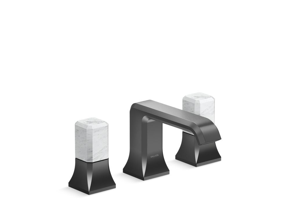 Kallista P33163-WC Bezel widespread faucet white carrara stone