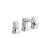 Kallista P33163-WC Bezel widespread faucet white carrara stone