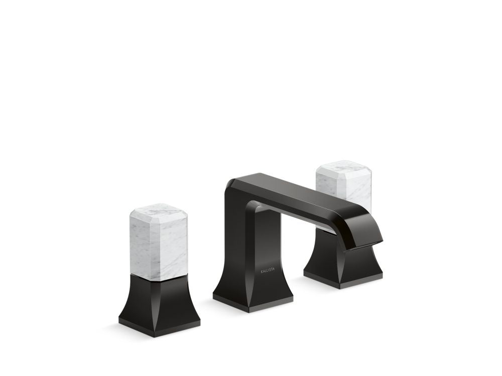 Kallista P33163-WC Bezel widespread faucet white carrara stone