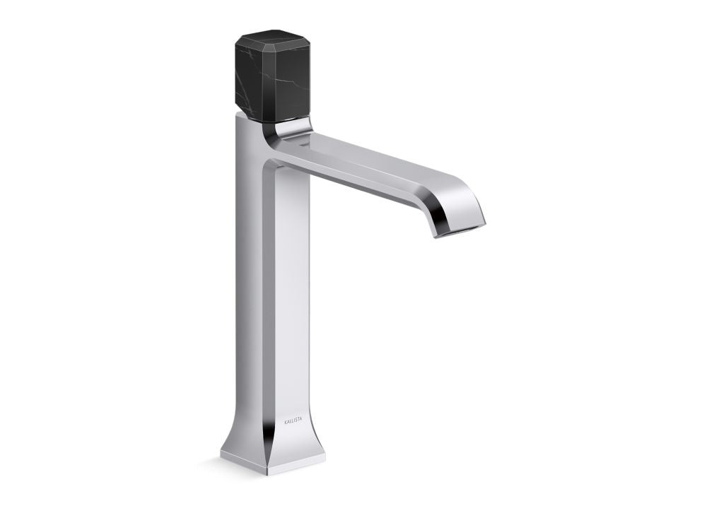 Kallista P33164-NM Bezel single control tall spout nero marquina stone