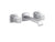 Kallista P33169-WC Bezel wall mount wide spread long white carrara stone