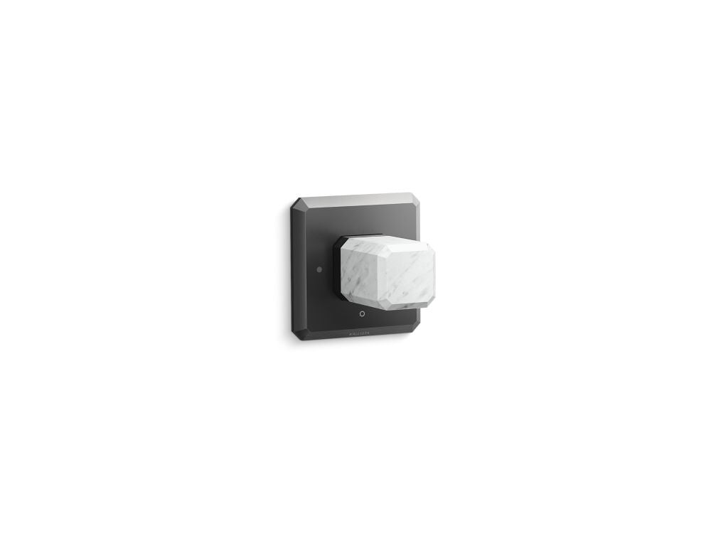 Kallista P33359-WC Bezel volume control trim white carrara stone