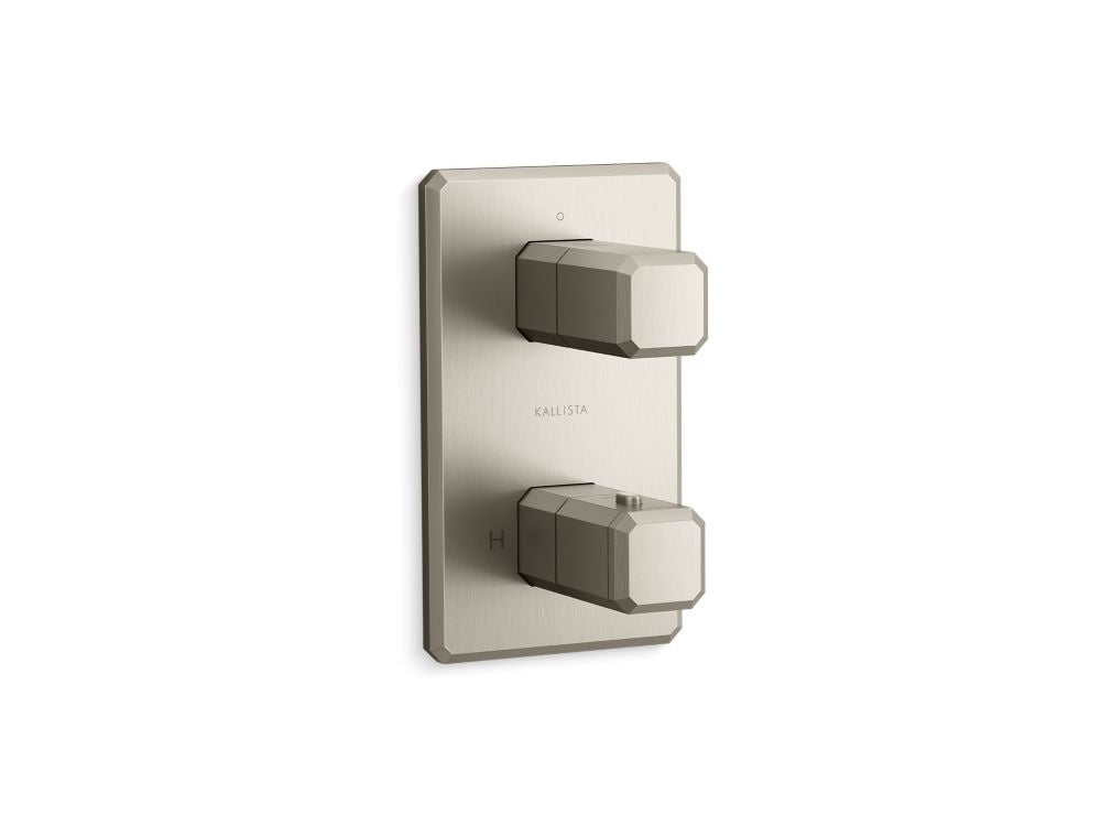 Kallista P33363-00 Bezel 1-outlet stacked thermo trim