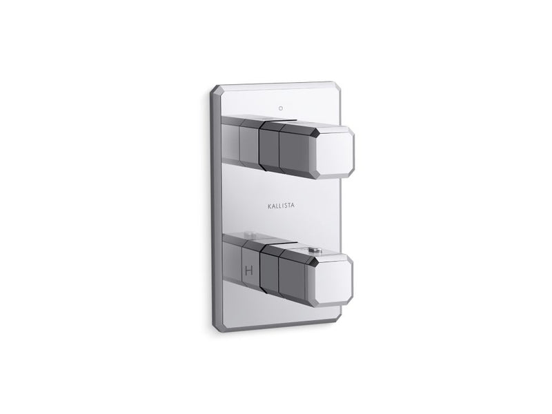 Kallista P33363-00 Bezel 1-outlet stacked thermo trim
