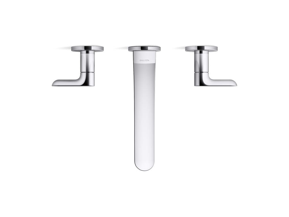Kallista P34125-LV Wall Mount Sink Faucet, Wide Spread