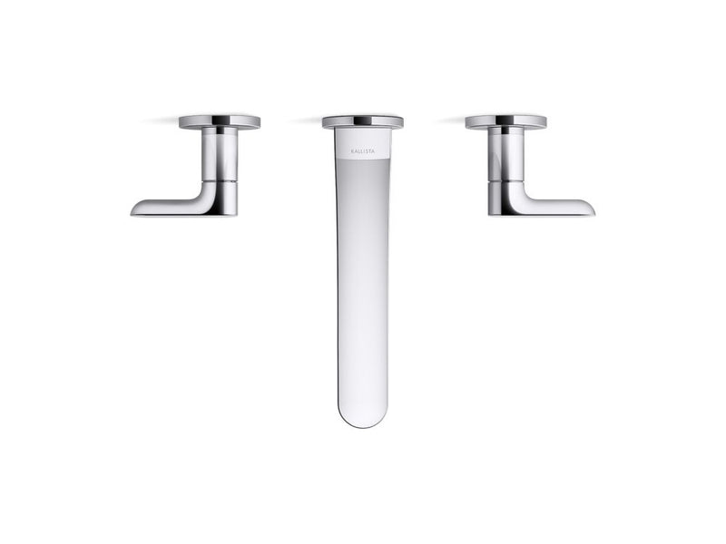 Kallista P34125-LV Wall Mount Sink Faucet, Wide Spread