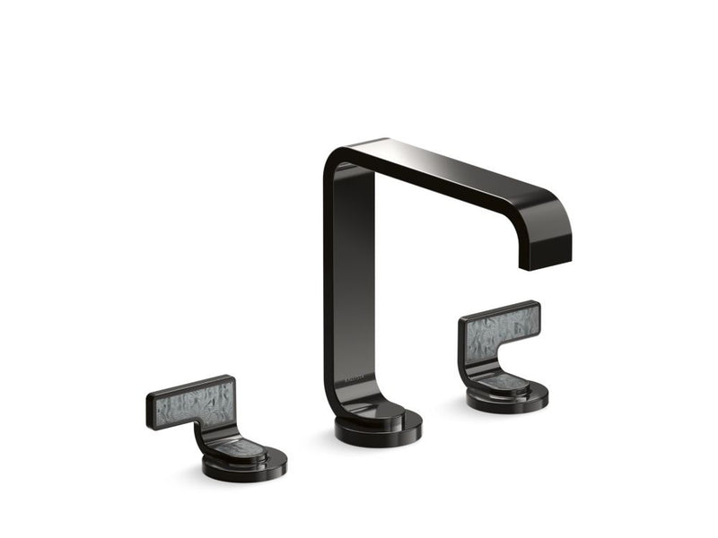 Kallista P34231-SGW Guise? widespread faucet standard spout steel grey wave lever handles - Parent