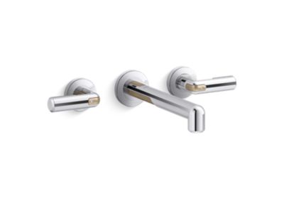 Kallista P34584 Vice Wall Mount Widespread Sink Faucet-Lever Handles