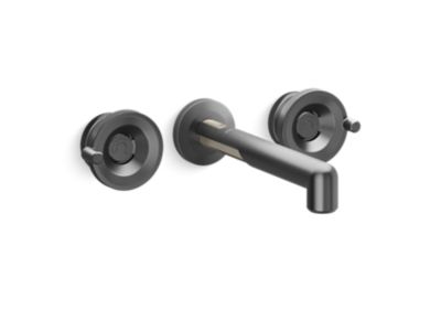 Kallista P34885 Vice Wall Mount Widespread Sink Faucet-Wheel Handles