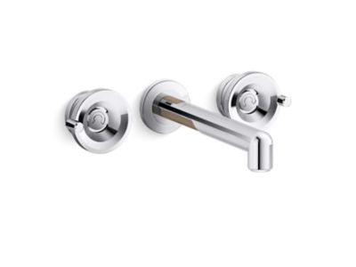 Kallista P34885 Vice Wall Mount Widespread Sink Faucet-Wheel Handles
