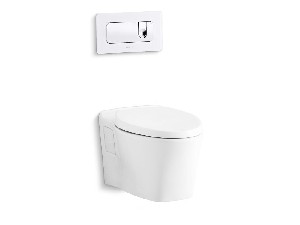Kallista P70360-00-0 Wall-Mount Toilet, Less Seat in Stucco White