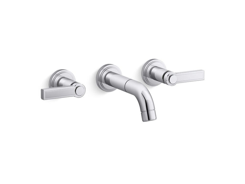 Kallista P80250-LV Vir Stil Minimal Wall-Mount Sink Faucet, Lever Handles