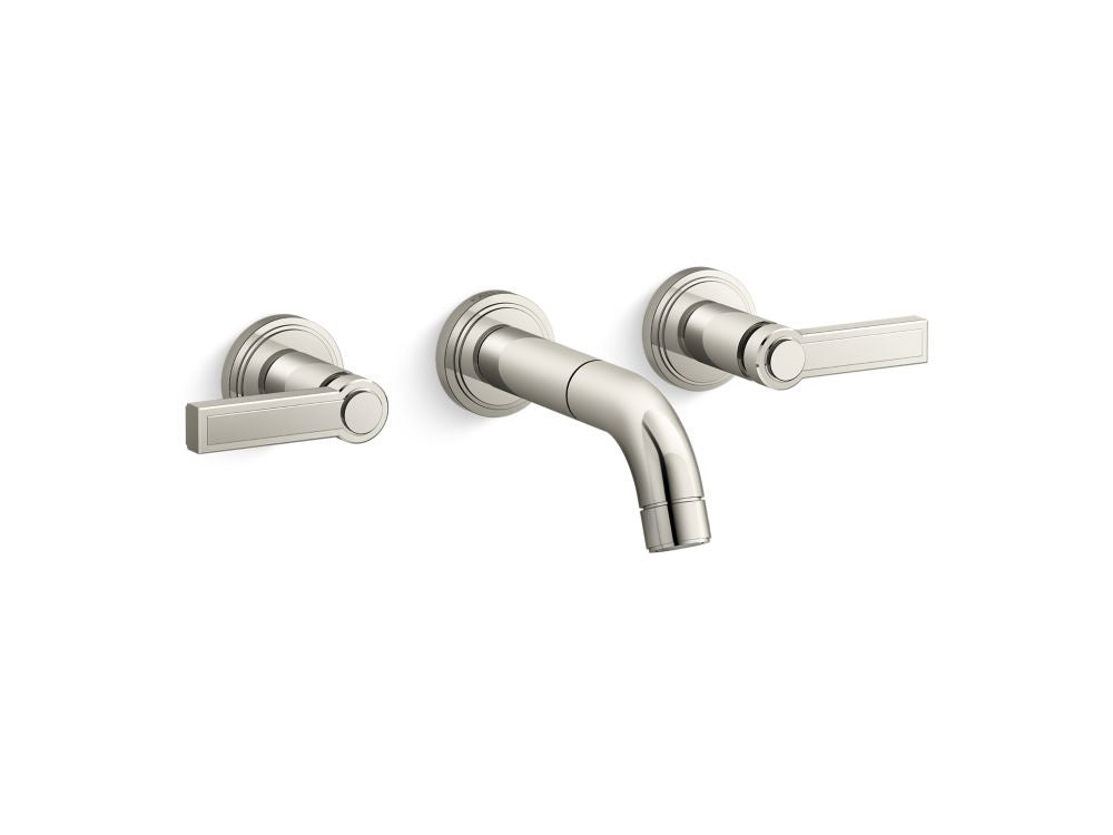 Kallista P80250-LV Vir Stil Minimal Wall-Mount Sink Faucet, Lever Handles