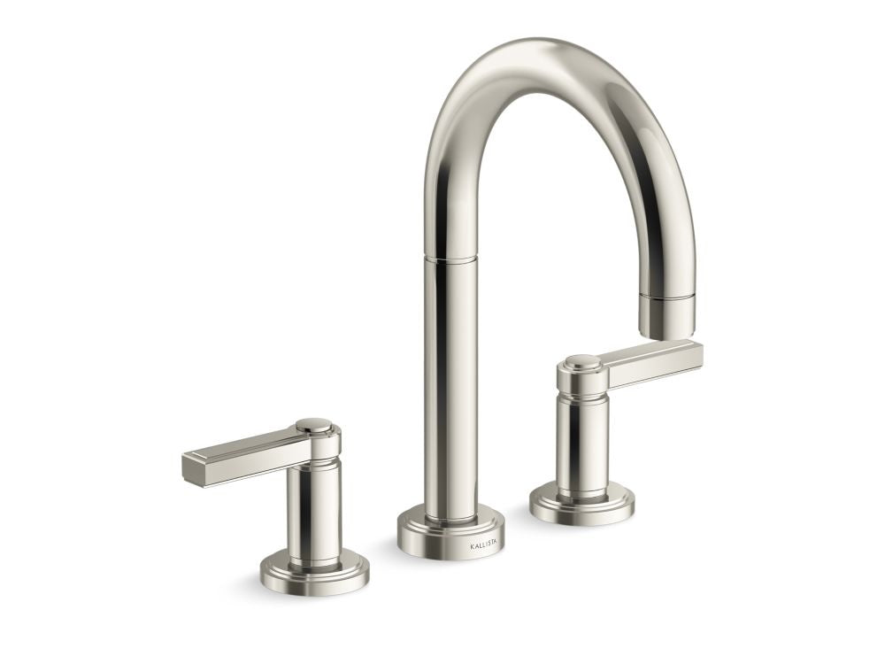Kallista P80251-LV Vir Stil Minimal Deck-Mount Bath Faucet, Lever Handles