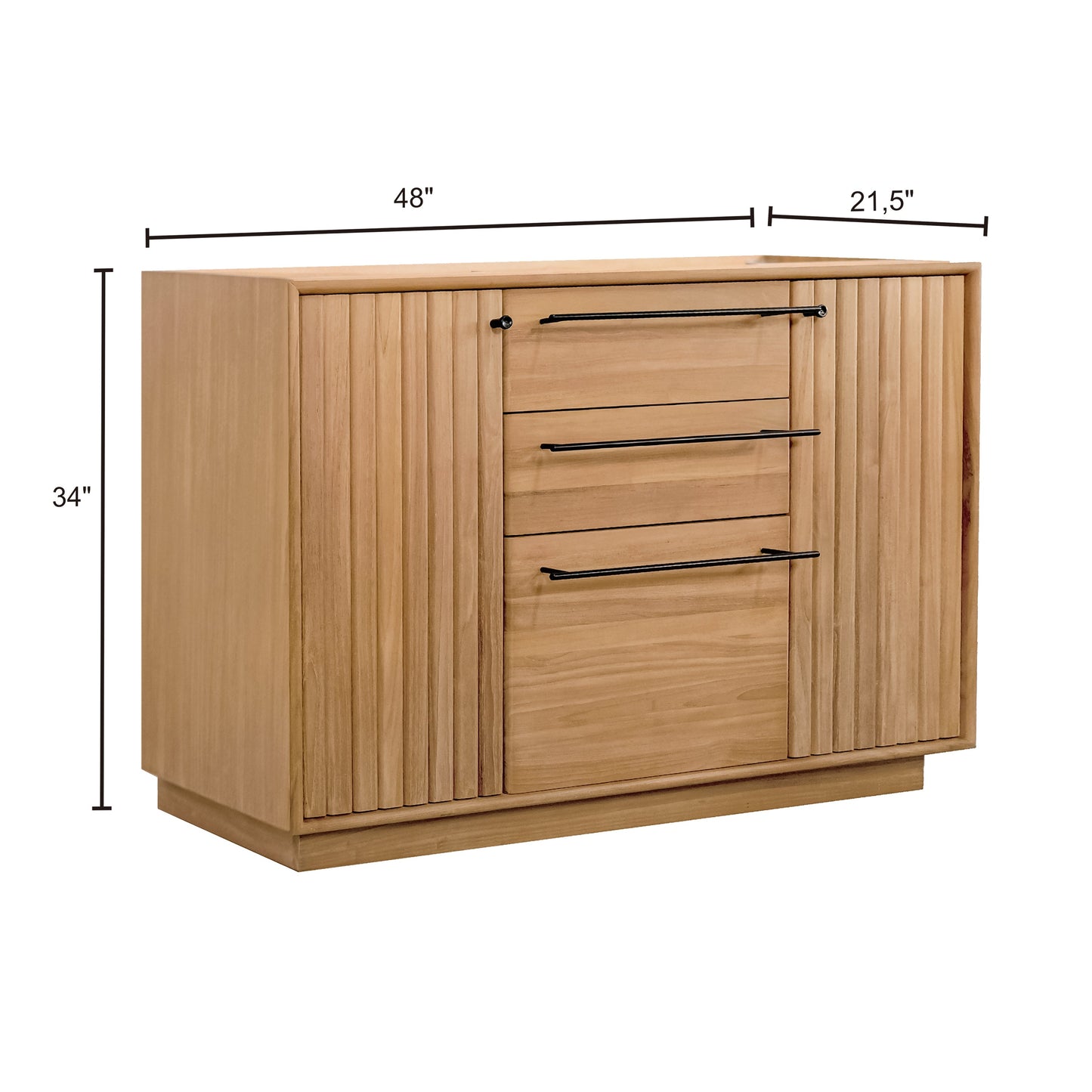 Avanity PARKER-V48-NT Parker 48 In. Single Sink Bathroom Vanity In Natural Teak